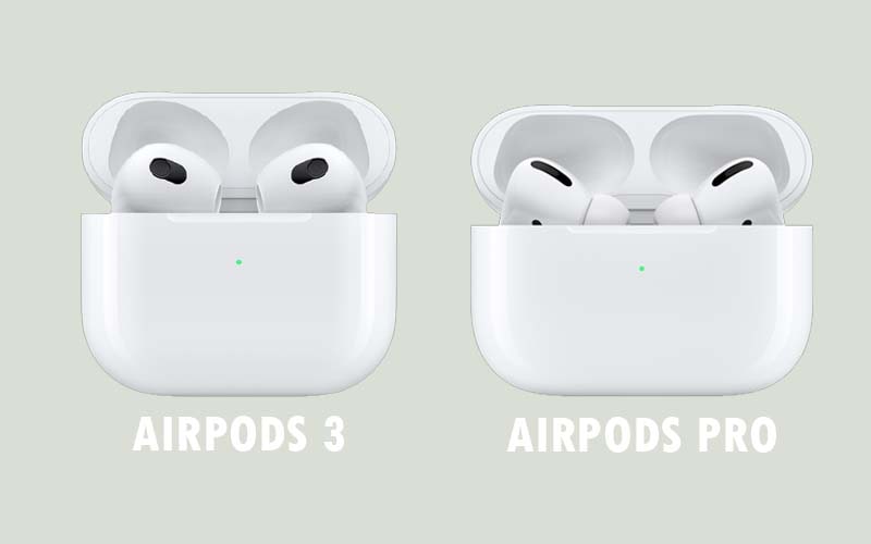 AirPods 3 vs Airpods Pro hộp sạc