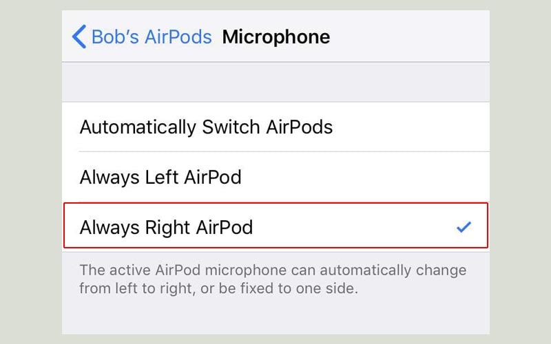 Tắt chế độ tự động chuyển Micrphone trên AirPods