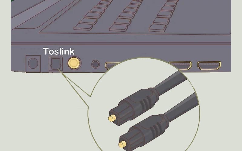 Kết nối soundbar với máy tính qua cáp quang 2