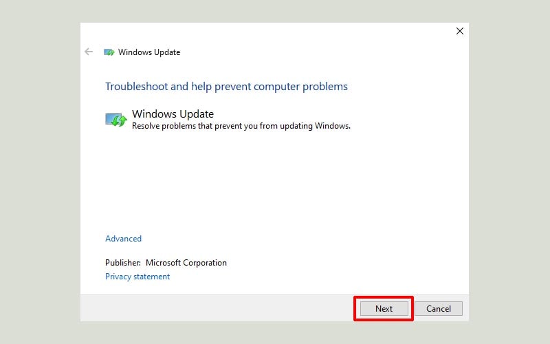 fix lỗi windows update 0x800706BA