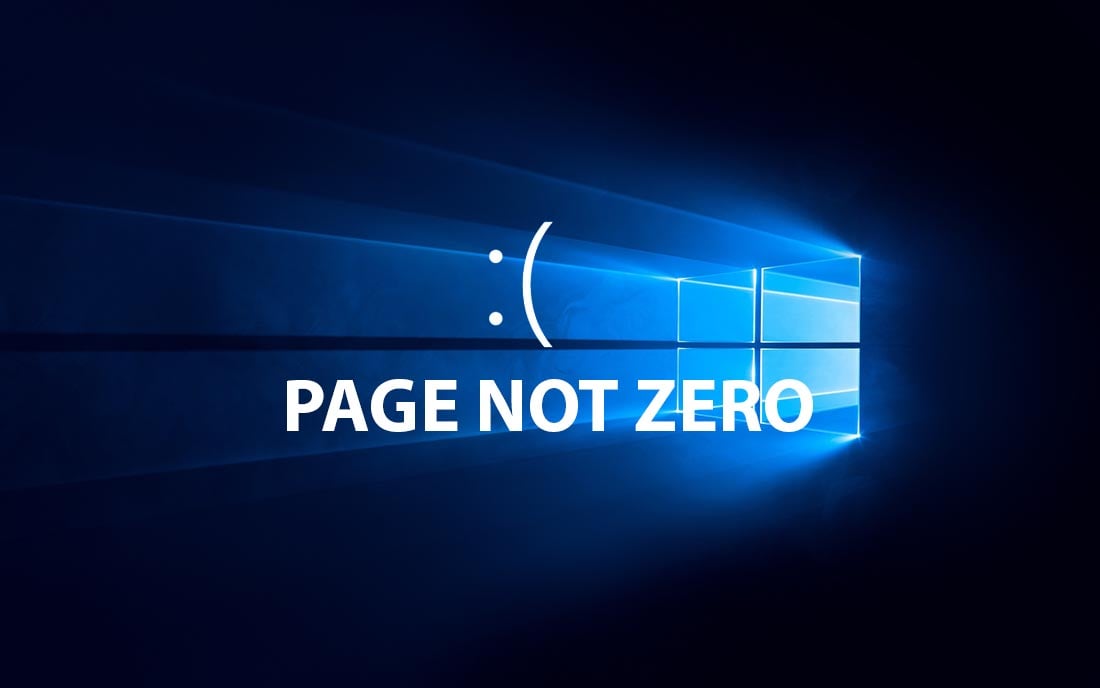 fix lỗi bsod page not zero windows