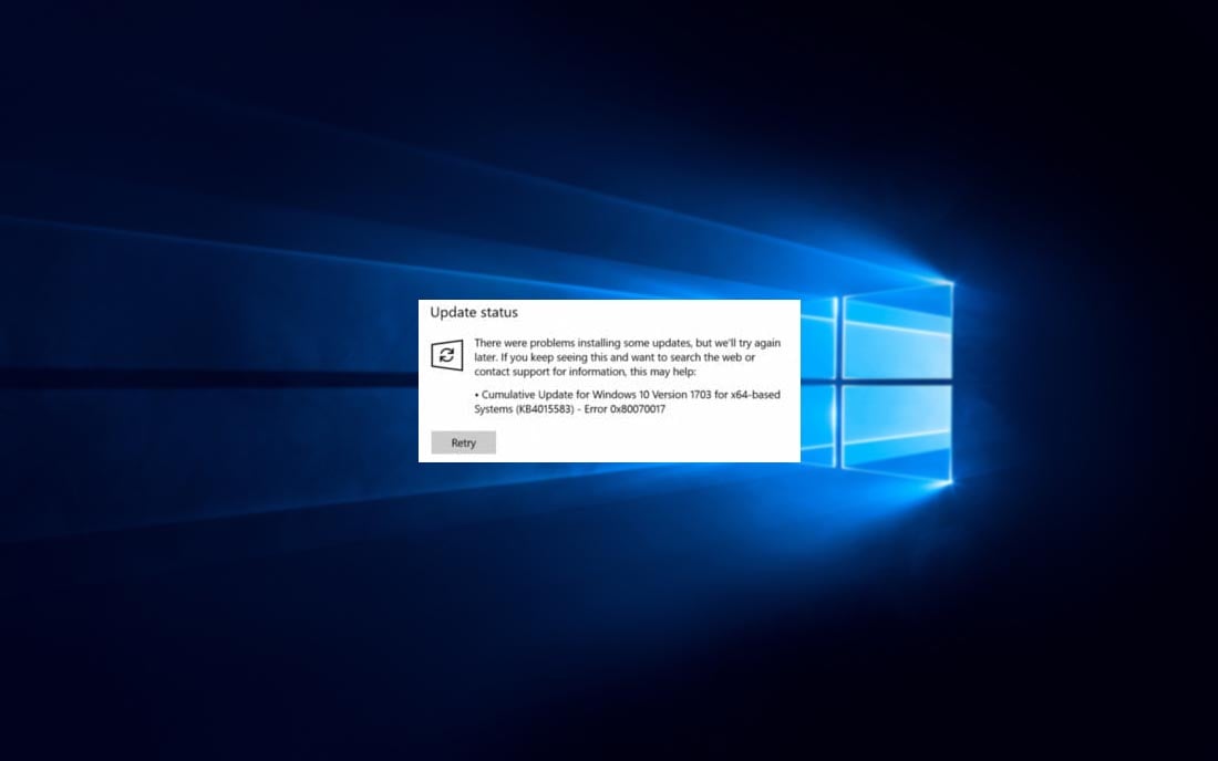fix lỗi windows update 0x80070017