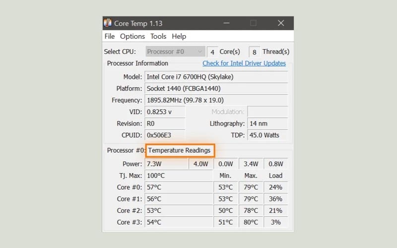 cách kiểm tra nhiệt độ cpu 2