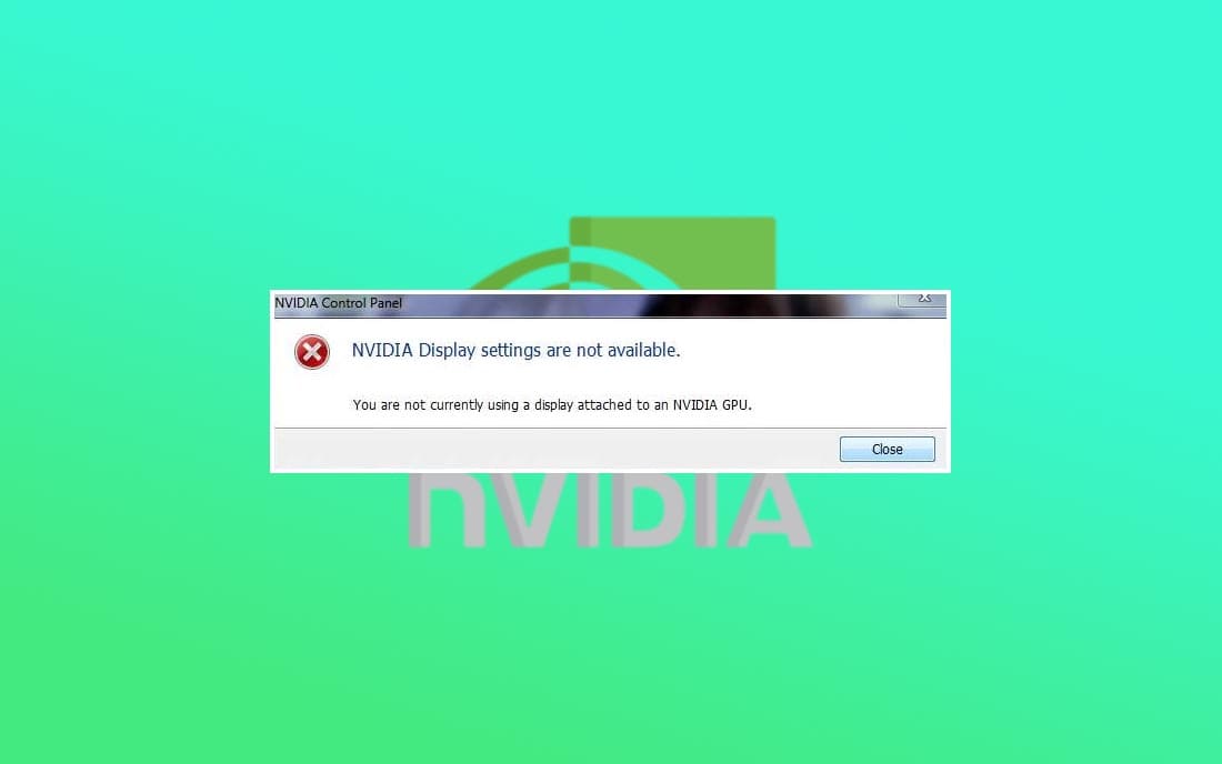 fix lỗi nvidia dispaly settings are not available
